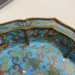 A pair of Chinese cloisonné flower-shaped dishes, Qianlong — 照片 49
