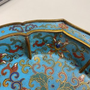 A pair of Chinese cloisonné flower-shaped dishes, Qianlong — 照片 52