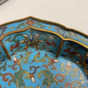 A pair of Chinese cloisonné flower-shaped dishes, Qianlong — 照片 54