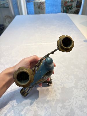 A pair of Chinese cloisonné pigeons mounted as candelabras, 19th C. — photo 18