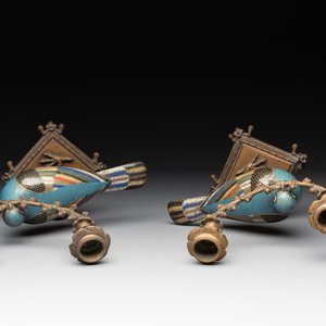 A pair of Chinese cloisonné pigeons mounted as candelabras, 19th C. — photo 6