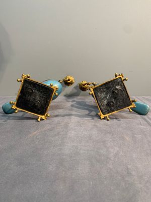 A pair of Chinese cloisonné pigeons mounted as candelabras, 19th C. — photo 7