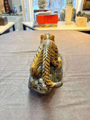 A pair of Chinese cloisonné tigers, Republic — photo 11