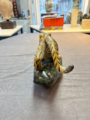 A pair of Chinese cloisonné tigers, Republic — photo 4