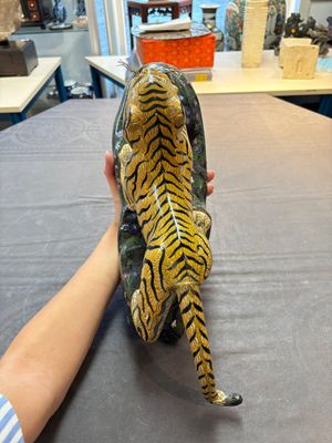 A pair of Chinese cloisonné tigers, Republic — photo 5