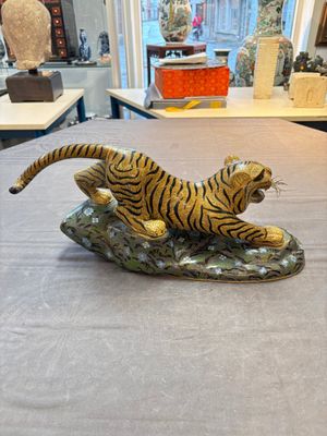 A pair of Chinese cloisonné tigers, Republic — photo 8