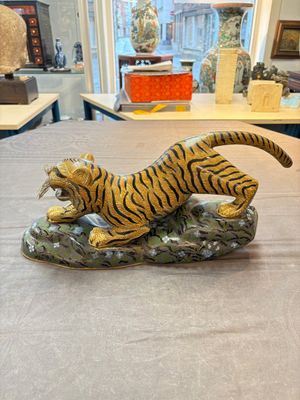 A pair of Chinese cloisonné tigers, Republic — photo 10