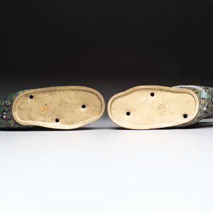 A pair of Chinese cloisonné tigers, Republic — photo 9