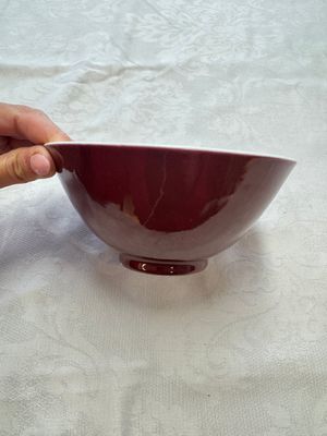 A pair of Chinese copper-red glazed bowls, Guangxu mark and of the period — 照片 2