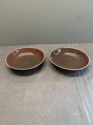 A pair of Chinese copper-red-glazed plates, Daoguang mark and of the period — photo 1