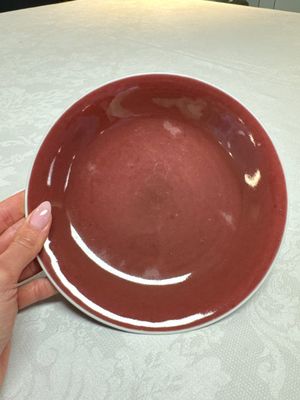 A pair of Chinese copper-red-glazed plates, Qianlong mark and of the period — 照片 2