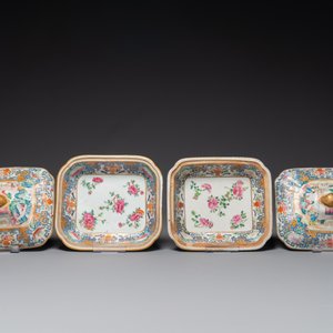 A pair of Chinese 'CSM' monogrammed Canton famille rose tureens and covers, 19th C. — photo 5