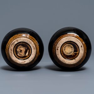 A pair of Chinese dark brown-glazed double gourd vases, Qianlong — photo 5