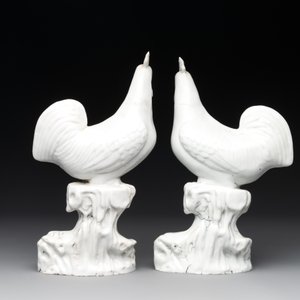 A pair of Chinese Dehua blanc de Chine models of roosters, 18th C. — photo 3