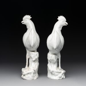 A pair of Chinese Dehua blanc de Chine models of roosters, 18th C. — photo 4