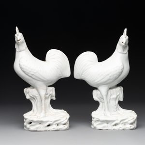 A pair of Chinese Dehua blanc de Chine models of roosters, 18th C. — photo 5
