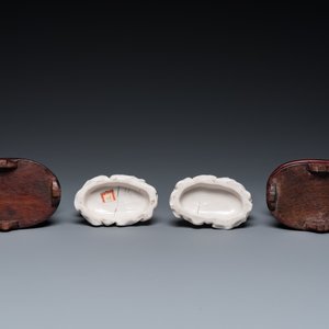 A pair of Chinese Dehua blanc de Chine models of xiezhi, probably Kangxi — 照片 8