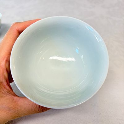 A pair of Chinese doucai bowls with floral design — photo 19