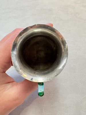 A pair of Chinese enamelled silver handled cups, Zu Wen 足紋 mark, 20th C. — photo 5