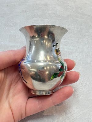 A pair of Chinese enamelled silver handled cups, Zu Wen 足紋 mark, 20th C. — photo 10