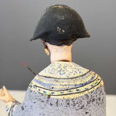 A pair of Chinese export painted unfired clay figures — foto 13