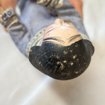 A pair of Chinese export painted unfired clay figures — foto 20