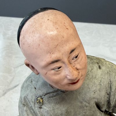 A pair of Chinese export painted unfired clay figures — foto 25