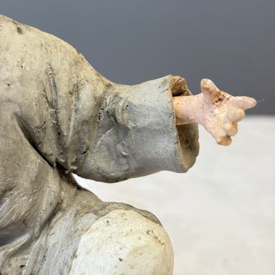 A pair of Chinese export painted unfired clay figures — foto 27