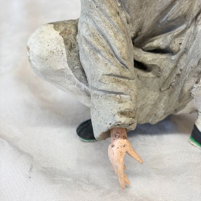 A pair of Chinese export painted unfired clay figures — foto 28