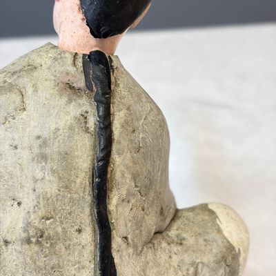 A pair of Chinese export painted unfired clay figures — foto 33