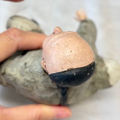 A pair of Chinese export painted unfired clay figures — foto 36