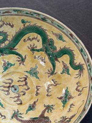 A pair of Chinese famille noire 'dragon' bowls, Wanli mark, 19th C. — photo 21