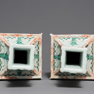 A pair of Chinese famille rose and faux marbre vases, Qianlong — photo 6