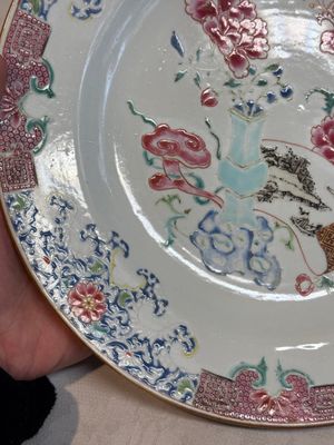 A pair of Chinese famille rose 'antiquities' dishes, Yongzheng — photo 7