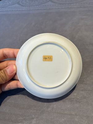 A pair of Chinese famille rose armorial saucers with the arms of Arendsma van Idsinga for the Dutch market — photo 19