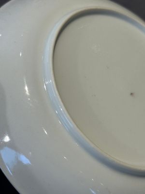 A pair of Chinese famille rose armorial saucers with the arms of Arendsma van Idsinga for the Dutch market, Qianlong — photo 11