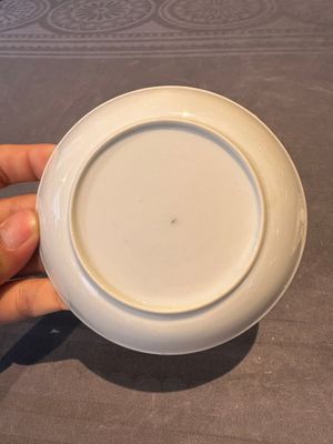 A pair of Chinese famille rose armorial saucers with the arms of Arendsma van Idsinga for the Dutch market, Qianlong — photo 9