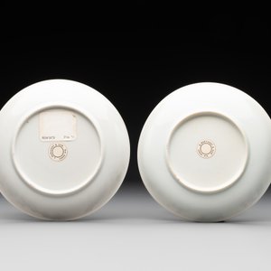 A pair of Chinese famille rose 'beloved by the river' cups and saucers, Yongzheng — photo 9