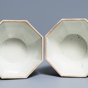A pair of Chinese famille rose Bencharong style boxes and covers for the Thai market, 19th C. — 照片 5