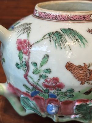 A pair of Chinese famille rose 'boy and buffalo' teapots, Yongzheng — photo 8