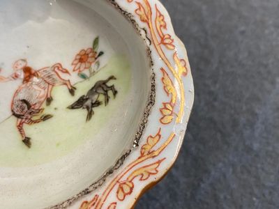 A pair of Chinese famille rose 'boy on a buffalo' salts, Qianlong — 照片 9