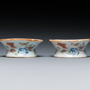 A pair of Chinese famille rose 'boy on a buffalo' salts, Qianlong — 照片 4
