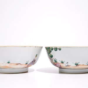 A pair of Chinese famille rose cherrypickers bowl, Qianlong — photo 2