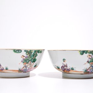 A pair of Chinese famille rose cherrypickers bowl, Qianlong — photo 3