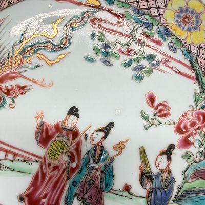 A pair of Chinese famille rose 'Chui Xiao Yin Feng 吹蕭引鳳' plates — 照片 17