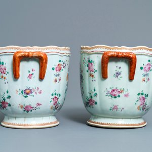 A pair of Chinese famille rose coolers, Qianlong — 照片 2