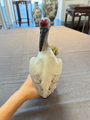 A pair of Chinese famille rose 'crane' groups, 19th C. — 照片 14