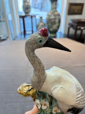 A pair of Chinese famille rose 'crane' groups, 19th C. — 照片 16