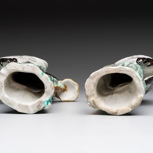 A pair of Chinese famille rose 'crane' groups, 19th C. — 照片 7