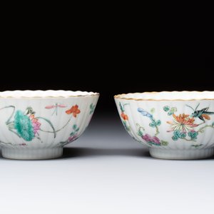 A pair of Chinese famille rose 'Cricket' bowls, Tongzhi marks, 19th C. — photo 4